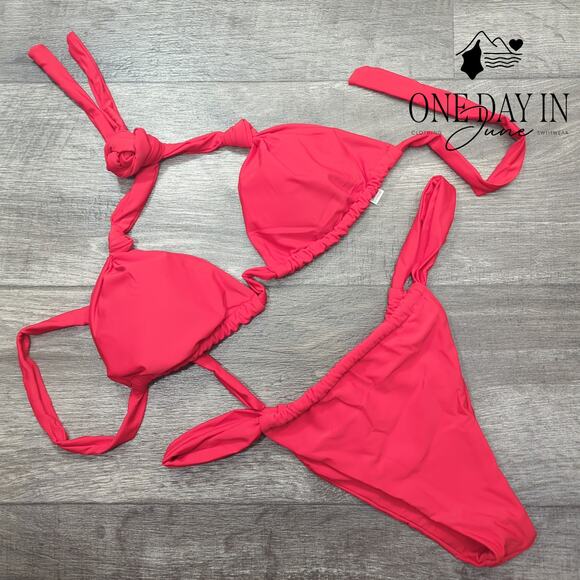 CharmLeaks Halter Triangle Bikini Swimsuit Size XL - Picture 1 of 4